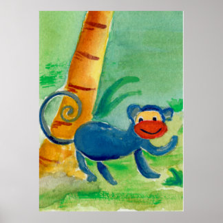 Póster Monkey Safari Friend