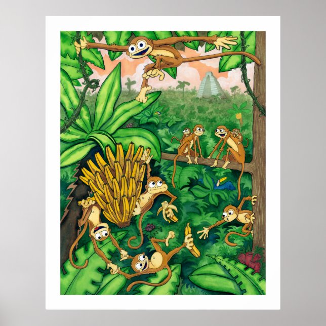 Póster Monkey Time #1 - Animals - 32 x 40 (Frente)