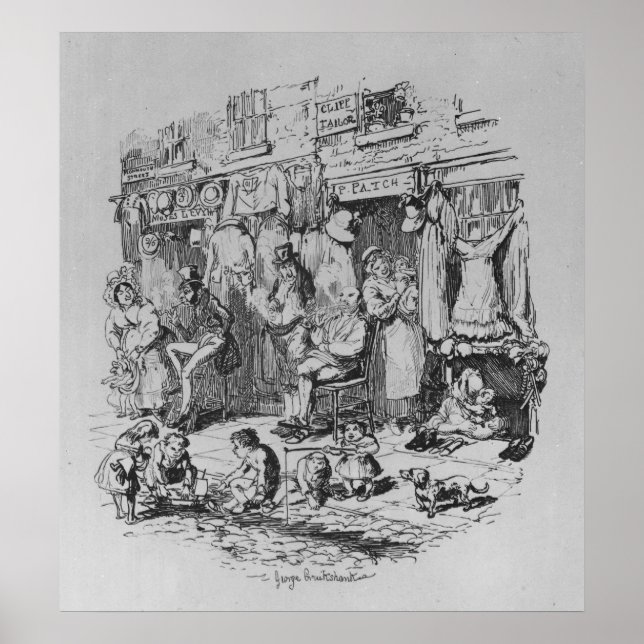 Póster Monmouth, ilustracion de 'Sketches by Boz' (Frente)