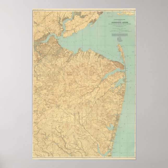 Póster Monmouth Shore, Nueva Jersey (Frente)