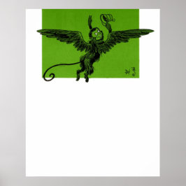 Póster Mono Alado