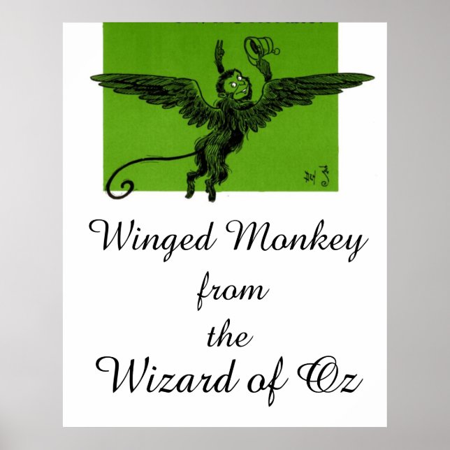 Póster Mono alado del mago de Oz (Frente)