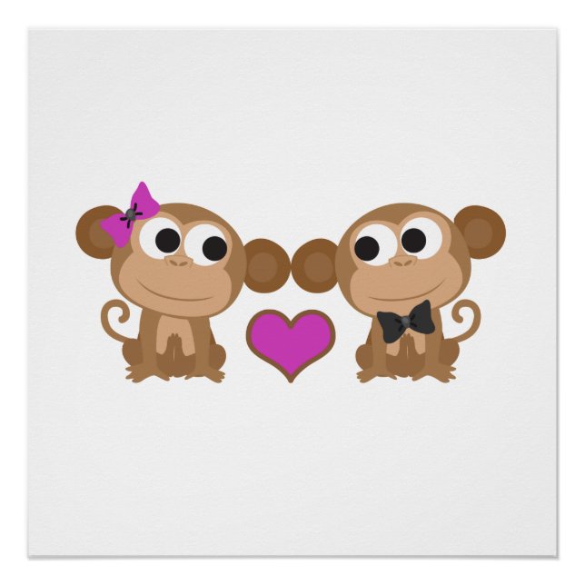 Póster Mono Amor Bonito (Anverso)