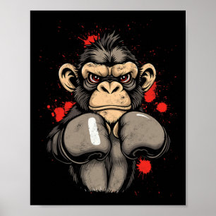 Póster Mono de boxeo de Guay: disfraz