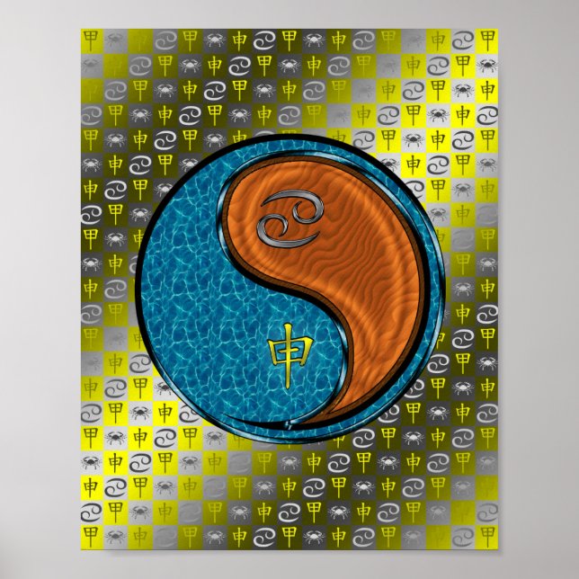 Póster Mono de Cáncer y Madera (Frente)