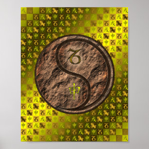 Póster Mono de Capricornio y Tierra