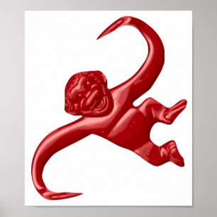 Póster Mono de juguete nocturno