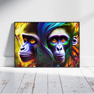 Póster Mono de la jungla
