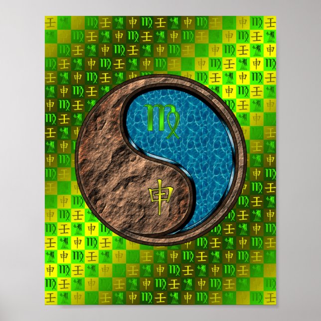 Póster Mono de Virgo y Agua (Frente)