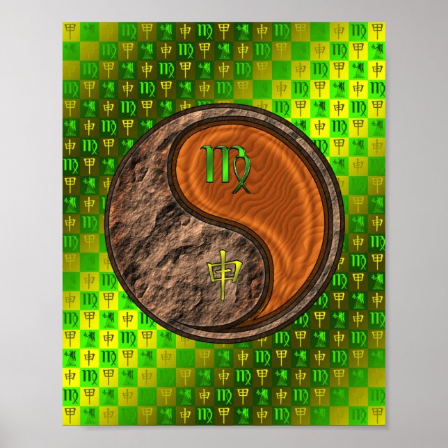 Póster Mono de Virgo y Madera (Frente)