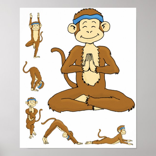Póster Mono del yoga (Frente)