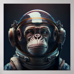 Póster Mono espacial