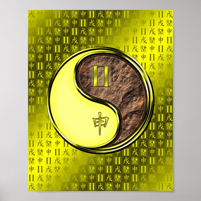 Póster Mono Gemini y Tierra (Frente)