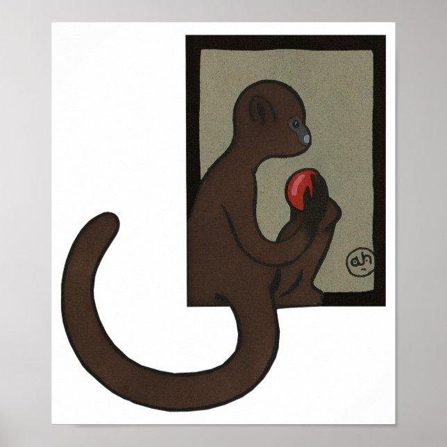 Póster Mono - Ilustracion de libros anticuario y colorido (Frente)