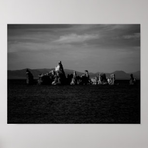 Póster Mono Lake California - Blanco y negro