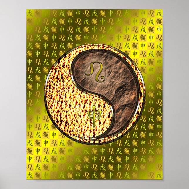 Póster Mono Leo y Earth (Frente)