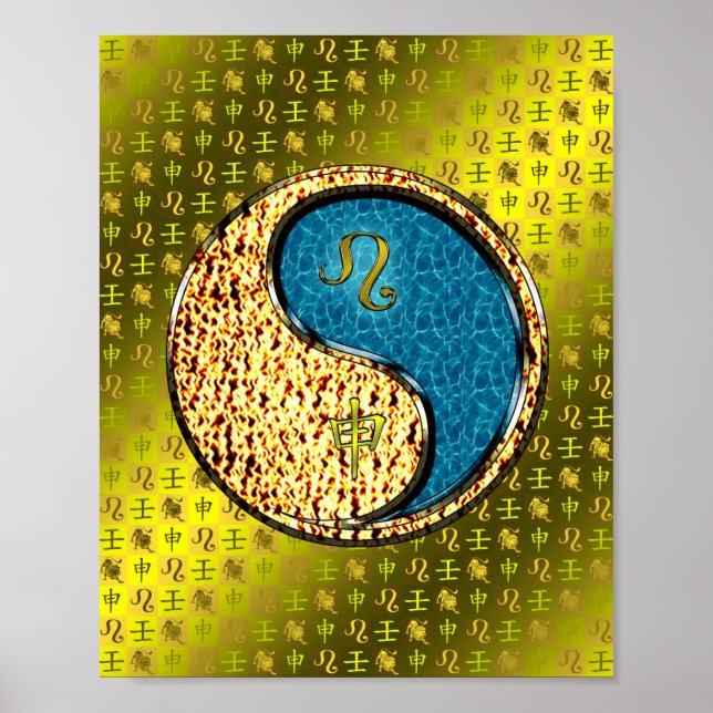 Póster Mono Leo y Water (Frente)