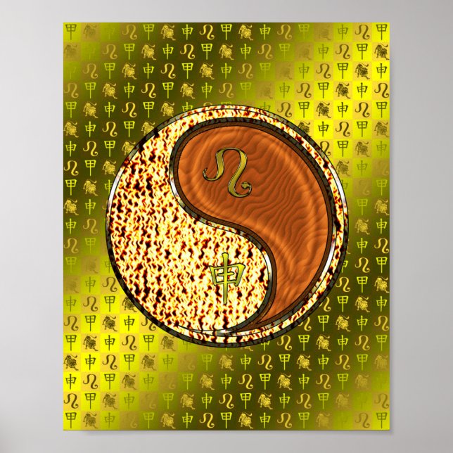 Póster Mono Leo y Wood (Frente)