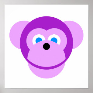 Póster Mono púrpura