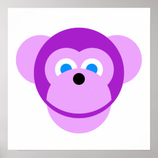 Póster Mono púrpura