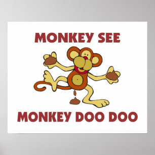 Póster Mono See Monkey Doo