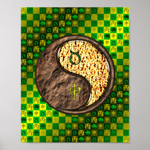 Póster Mono Taurus y Fire