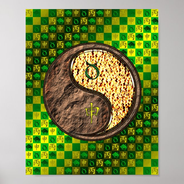 Póster Mono Taurus y Fire (Frente)