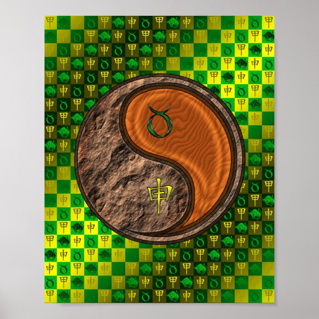 Póster Mono Taurus y Wood (Frente)