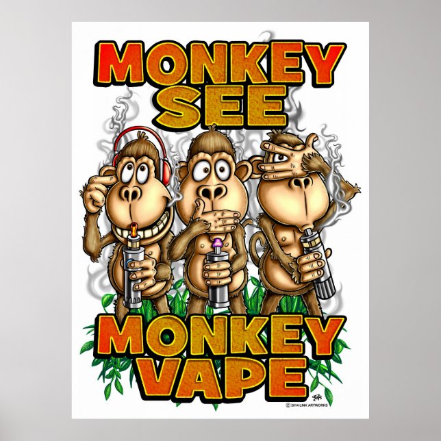 Póster Mono Véase Monkey Vape Poster (Frente)