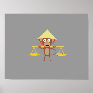 Póster Mono vietnamita