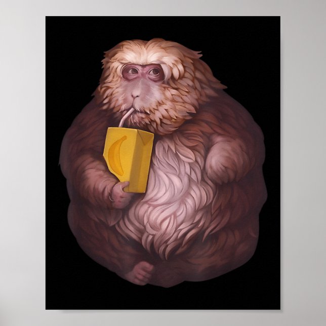 Póster Mono Xing Xing Meme – Diseño Divertido Viral  (Frente)