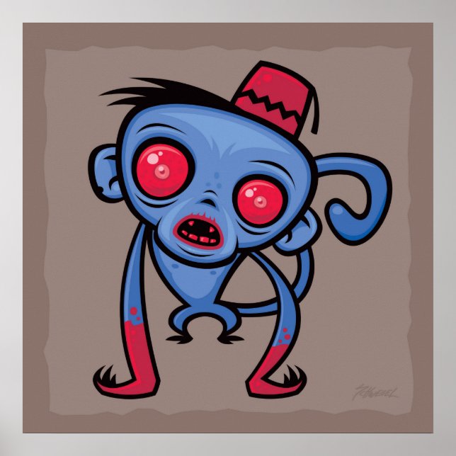 Póster Mono zombie (Frente)