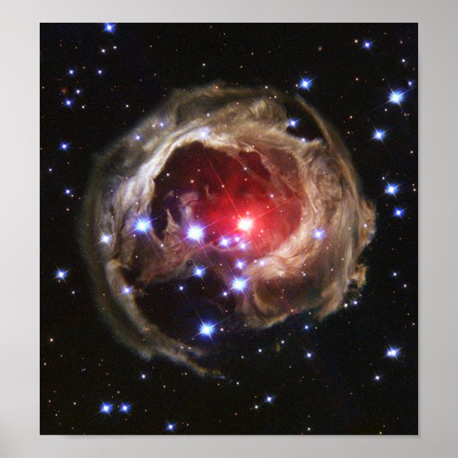 Póster Monocerotis de la Estrella Supergigante Roja V838 (Frente)