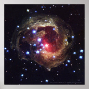 Póster Monocerotis de la estrella supergigante V838 12x12