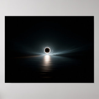 Póster Monochrome Illustration of Solitary Man on Bench w