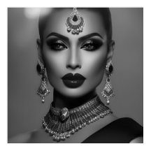 Monocromo Moda Mujer joyería blanca negra