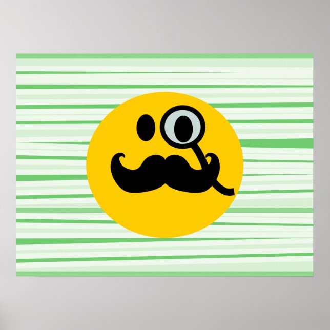 Póster Monóculo de Mustache (Frente)