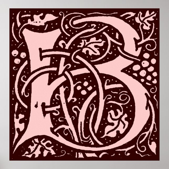 Póster Monogram Letter B (Frente)