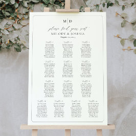 Póster Monograma 13 Tablas Encuentra Su Tabla De Asientos