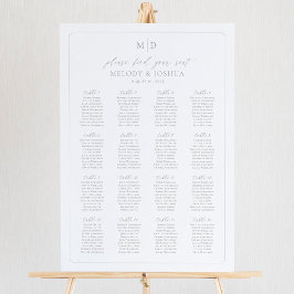 Póster Monograma 16 Tablas Encuentra Su Tabla De Asientos