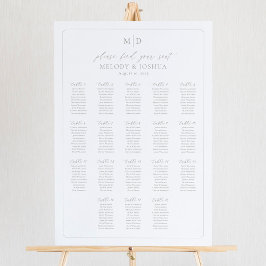 Póster Monograma 18 Tablas Encuentra Su Tabla De Asientos