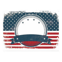 Monograma de bandera retro estadounidense personal