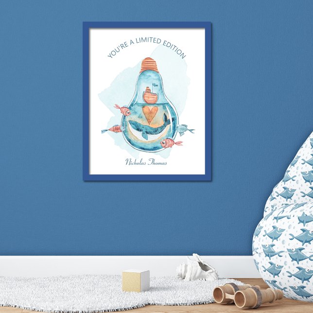 Póster Monograma de bombilla de ballena corta (Subido por el creador)