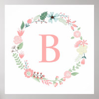 Monograma de flor delgado