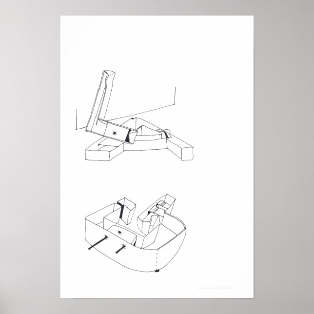 Póster Monograma de los juegos de la construcción Dibujo  (Frente)