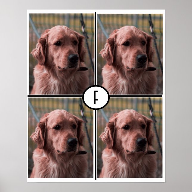 Póster Monograma fotográfico Añadir su propio Poster de i (Frente)