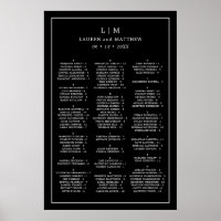 Monograma gráfico de asientos de Boda alfabético n