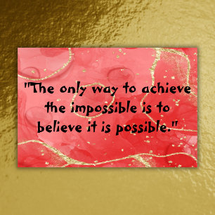 Póster Monograma inspirador: negro sobre rojo  