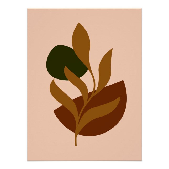 Póster Monograma moderno Boho (Anverso)