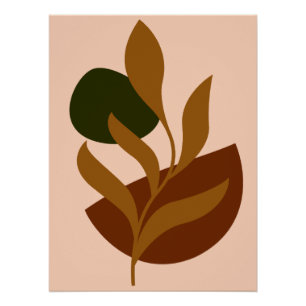 Póster Monograma Moderno Boho
